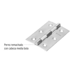 Bisagras Rectangular Inoxidable 2-1/2" x1-5/8" Acero Dorado CMbola 1.3mm Hermex 43202 Hermex-Bisagra rectangular Inoxidable 2 1/