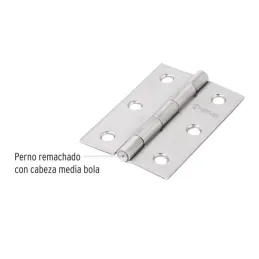 Bisagras Rectangular Inoxidable 3" x2-1/16" Acero Dorado CMbola 1.6mm Hermex 43203 Hermex-Bisagra rectangular Inoxidable 3" Cabe