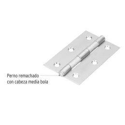 Bisagras Rectangular Inoxidable 3-1/2" x2-1/8" Acero Dorado CMbola 1.6mm Hermex 43204 Hermex-Bisagra rectangular Inoxidable 3 1/