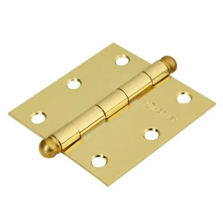  Bisagras cuadrada 3" Acero Dorado Capuchina CRedondo 2mm Hermex 43232 2.711864 Bisagra cuadrada de acero dorado 3" Cabeza redon