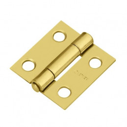 Bisagra rectangular de acero dorado 1" x 7/8" Cabeza media bola Incluye pernos, BR-101 43192 Hermex