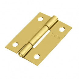 Bisagra rectangular de acero dorado 2" x 1 1/2" Cabeza media bola Incluye pernos, BR-201 43194 Hermex