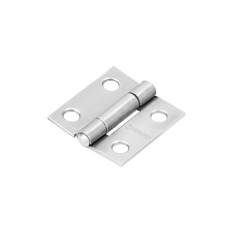 Bisagras Rectangular 1" x7/8 Acero Pulido CMbola 1mm Hermex 43185 Hermex-Bisagra rectangular de acero pulido 1" x 7/8" Cabeza me