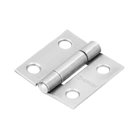 Bisagras Rectangular 1" x7/8 Acero Pulido CMbola 1mm Hermex 43185 Hermex-Bisagra rectangular de acero pulido 1" x 7/8" Cabeza me