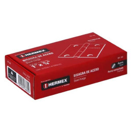 Bisagras Rectangular 1" x7/8 Acero Pulido CMbola 1mm Hermex 43185 Hermex-Bisagra rectangular de acero pulido 1" x 7/8" Cabeza me