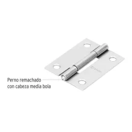 Bisagras Rectangular 2" x1-1/2" Acero Pulido CMbola 1.1mm Hermex 43187 Hermex-Bisagra rectangular de acero pulido 2" x 1 1/2" Ca