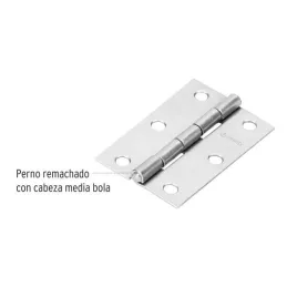 Bisagras Rectangular 2-1/2" x1-5/8" Acero Pulido CMbola 1.3mm Hermex 43188 Hermex-Bisagra rectangular de acero pulido 2 1/2" x 1