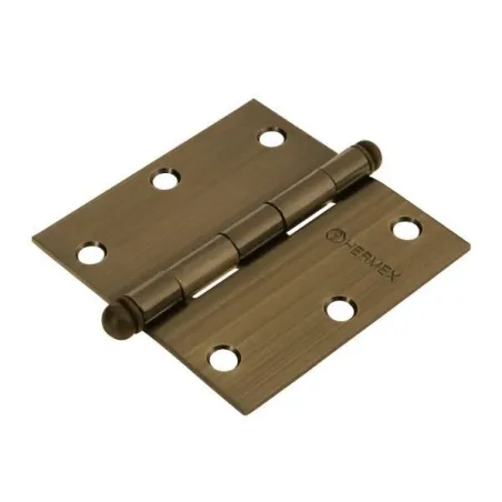  Bisagras cuadrada 4" Acero Antiguo Capuchina CRedonda 2.5mm Hermex 43248 4.745763 Bisagra Cuadrada 4" Capuchina Antiguo Cabeza 