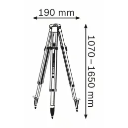 Tripode BT 170 HD Altura 107-165cm Bosch 0601091B00 Bosch-Tripode BT 170 HD Altura 107-165cm Bosch 0601091B00 La estabilidad nec