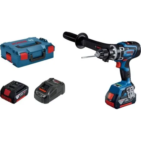  Taladro Percutor GSB 18V-150 C Biturbo 1/2" Brushless 2Bat4AH Maletin L-BOXX Bosch 06019J51E1 1573.728814 Taladro Percutor GSB 