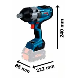 Llave de Impacto GDS 18V-1050 H Biturbo 3/4" Baretool SinBateria/Cargador Bosch 06019J85E1 Bosch-Llave de Impacto GDS 18V-1050 H