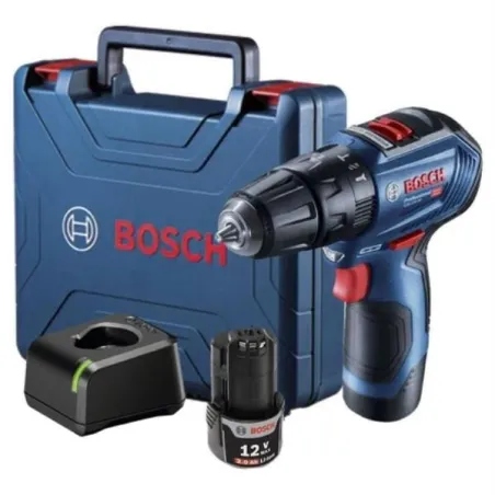 Taladro a batería Bosch Professional GSB 12V-15 con dos baterías de 12V  2.0Ah de segunda mano