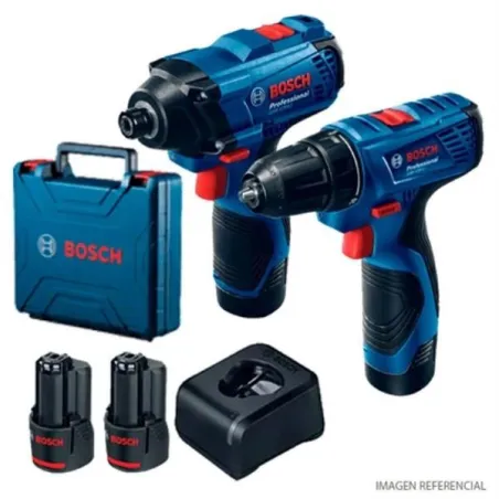 Taladro Percutor GSB 120 + Impacto GDR 120 12V MP Bosch 06019G81E3