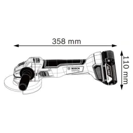 Amoladora Angular GWS 18V-10 Profesional 5" 18V Brushless SinBateriaCargador Bosch 06019J40E0 Bosch-Amoladora Angular GWS 18V-10
