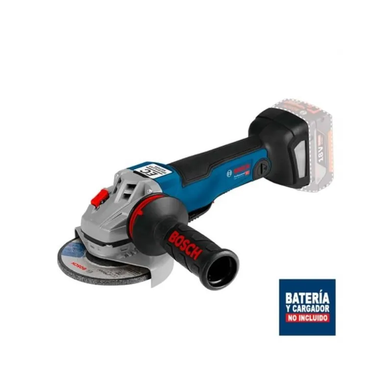 Amoladora Angular GWS 18V-10 PC Profesional 4 1/2" 18V Brushless Baretool SinBateriaCargador Bosch 06019G3E0A