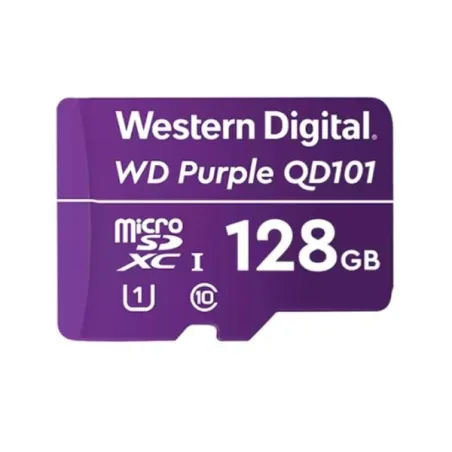  Memoria Flash WD Purple 128GB SC QD101 microSD, ideal para Camaras de videovigilancia 72.881356 Memoria Flash WD Purple 128GB S