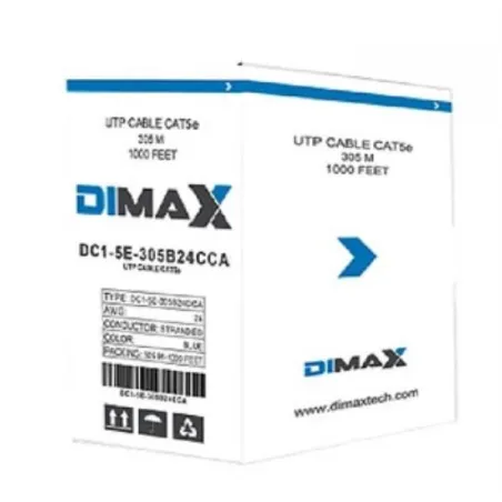  Cable de Red FTP CAT 5E 305m Color Negro Dimax 111.864407 Cable de Red FTP CAT 5E 305m Color Negro Dimax CABLE FTP CAT 5E Color