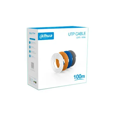 Cable de Red UTP CAT 6 100m Color Blanco Dahua PFM920I-6U-C-100