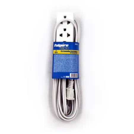 Extension Electrica 5M 15A 3Tomas Uso Domestico Blanco Fulgore FP0105