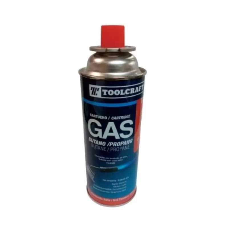 Cartucho Gas Butano Propano 1 Lata 450ml 1/4 deVuelta ToolCraft TC4563