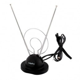 Antena de Conejo Digitales Digitales UHF VHF Base AnilloDoble Fulgore FU0575