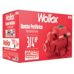 Bomba de Agua Periferica 1" 0.75HP A45m P8m 220V Wolfox WF0848 WolFox-Bomba de Agua Periferica 1" 0.75HP A45m P8m 220V Wolfox WF