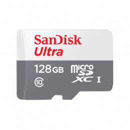 Memoria Flash SanDisk Ultra microSDHC, UHS-I, Class10, 128GB, incluye adaptador SD