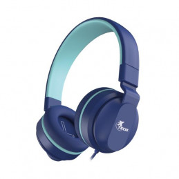 Auriculares On-Ear Avid con Micro 3.5mm LimitadorVolumen Azul Xtech XTH-356