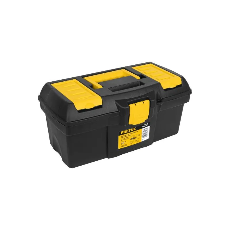 Caja para Herramientas Plastica Largo 16", Ancho 8", Alto 7 1/2", Peso 0.9kg, CHP-16CP 20603 Pretul