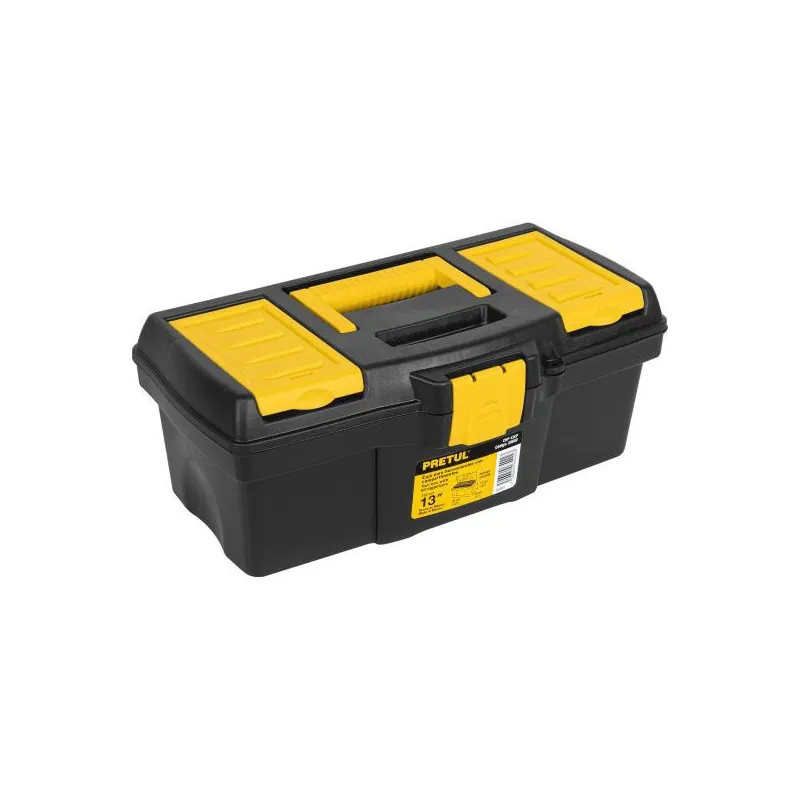 Caja para Herramientas Plastica Largo 13", Ancho 6 5/8", Alto 5", Peso 0.4kg, CHP-13CP 20602 Pretul