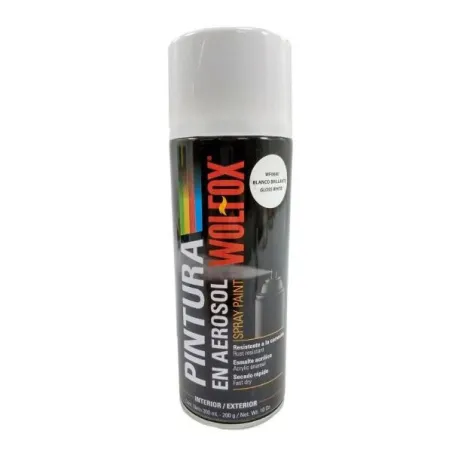  Pintura en Spray Blanco Brillante 300ml Wolfox WF0680 3.813559 Pintura en Spray Blanco Brillante 300ml Wolfox WF0680 Para uso e