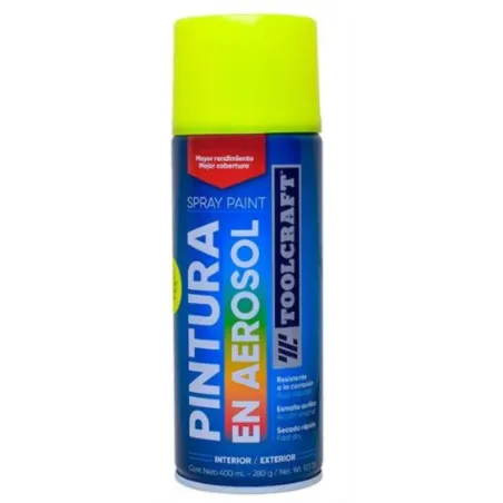 Pintura en Spray Amarillo Fluorescente 400ml Toolcraft TC1672