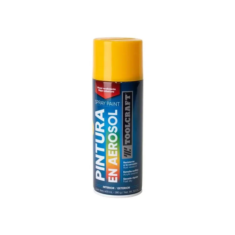 Pintura en Spray Amarillo Girasol 400ml Toolcraft TC1658