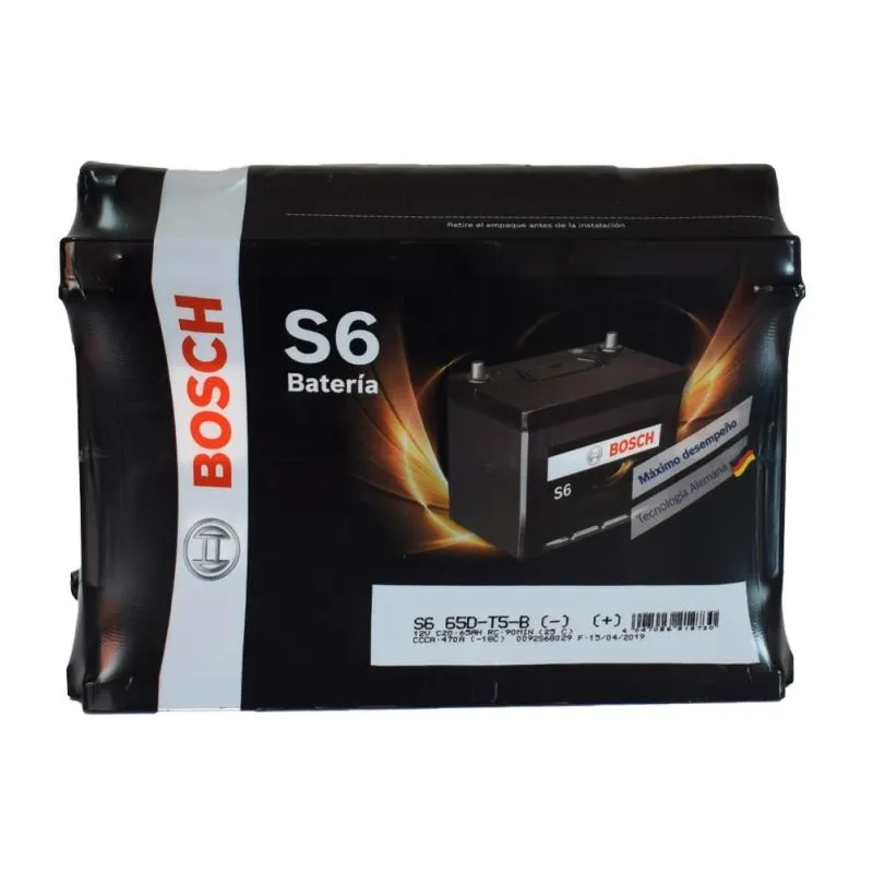 Bateria Automoviles Bosch 13Placas S665D 65AH + - RC90m CCA470 24.2x17.5x17.5cm