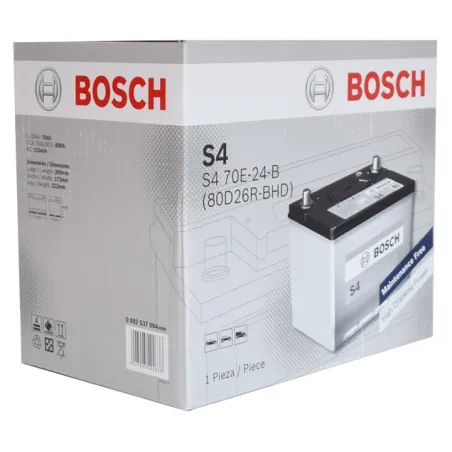  Bateria Automoviles Bosch 13Placas 80D26R BHD (NX110-5) 70AH + - RC130m CCA600 26x17.3x22.2cm 344.915254 Bateria Automoviles Bo