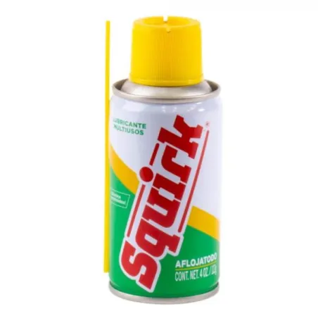  Aceite Lubricante Aflojatodo 110ml 4oz Aerosol Multiusos Squirk SK040 8.728814 Aceite Lubricante Aflojatodo 4oz Aerosol Multius