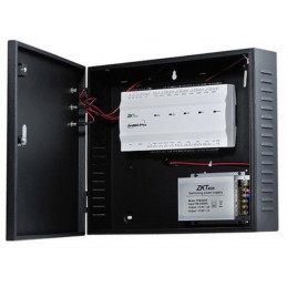 Panel IP Biometrico 4Puertas 8Lectores conGabinete y fuente de poder para Control de Acceso ZKTeco InBio-460 Pro Box