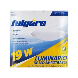 Plafon Led 19W Sobreponer Fulgore FU1257 Fulgore-Plafon Led 19W Sobreponer Fulgore FU1257 - Voltaje: 110-220 V~- Frecuencia: 60 