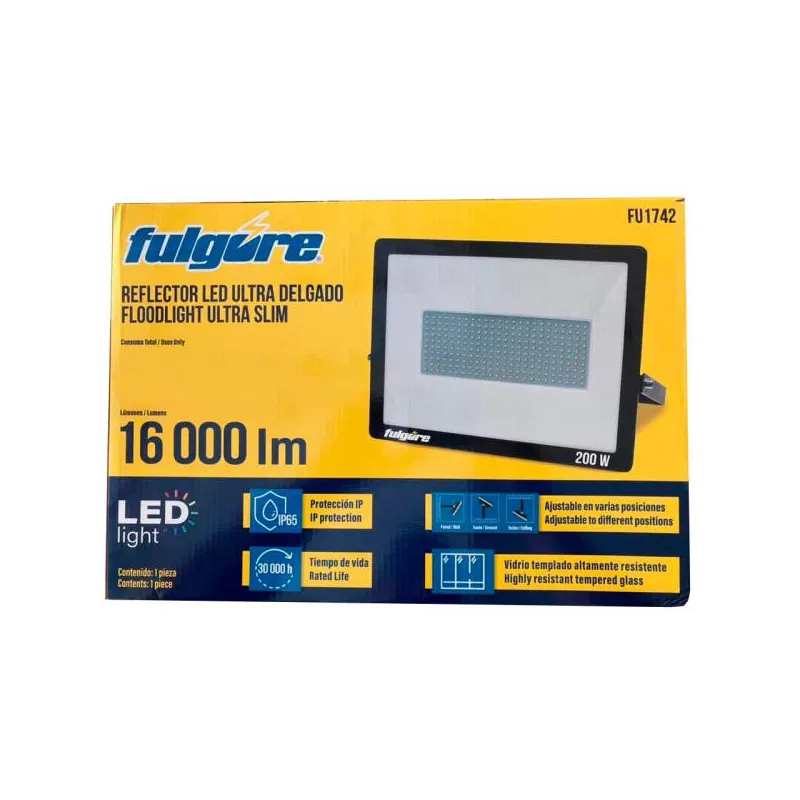 Reflector Led 200W UltraDelgado LuzDia para Exterior Fulgore FU1742