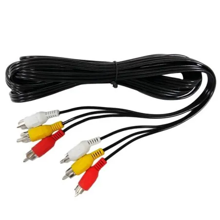 Cable AudioVideo 3RCA a 3RCA Macho 2.75m Negro Fulgore FU0644