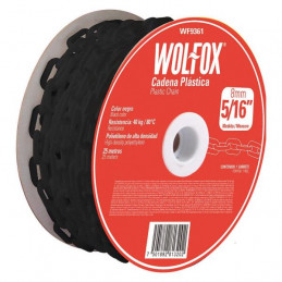 Cadena Plastica Negra 5/16 x25m Wolfox WF9361