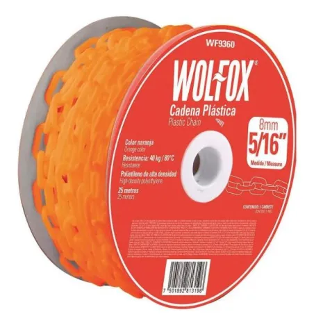  Cadena Plastica Naranja 5/16 x25m Wolfox WF9360 92.372881 Cadena Plastica Naranja 5/16 x25m Wolfox WF9360  WF9360 1 WolFox