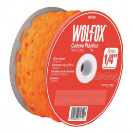Cadena Plastica Naranja 1/4 x25m Wolfox WF9356