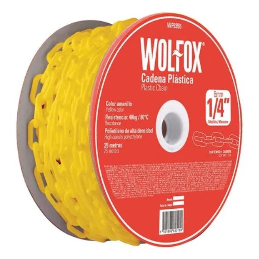 Cadena Plastica Amarilla 1/4 x25m Wolfox WF9355