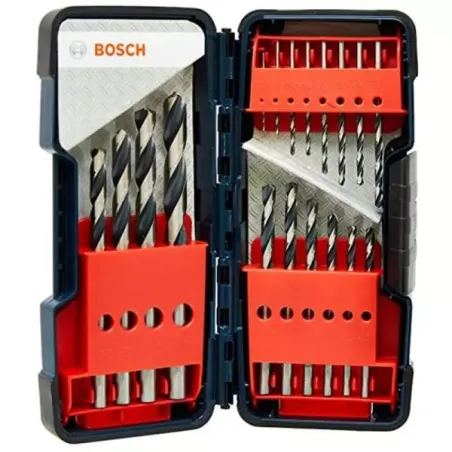 Broca Metal HSS Set 18 Piezas PointTeQ, Bosch 2608577350 Bosch-Broca Metal HSS Bosch PointTeQ Set 18 Piezas Acero Rapido 2608577