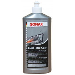 Cera Liquida Polish & Wax Color NanoPro 500ml Plata, Incluye Color Pen, Limpia abrillanta y protege, 296300 SONAX
