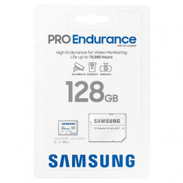 Memoria Flash Samsung PRO Endurance + Adapter microSDXC 128GB, UHS-I, U3, Class10