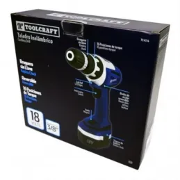 Taladro Atornillador Inalambrico 3/8” 18V Toolcraft TC4114 ToolCraft-Taladro Atornillador Inalambrico 3/8” 18V Toolcraft TC4114 