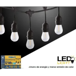 Focos 24 Lamparas en Serie 14.6Metros Led Luces Vintage Fulgore FU1756