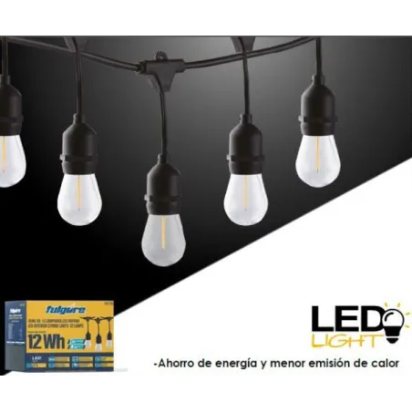 Focos 24 Lamparas en Serie 14.6Metros Led Luces Vintage Fulgore FU1756